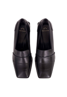 Mangara Atelier Louro Black Calf Leather Loafers 4cm block heel - Pair view - SKU MOPR