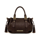 Mondieux Madame Flo leather bag in dark choco, still product view