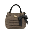 Mondieux Madame Fonta woven bag in black, still product view