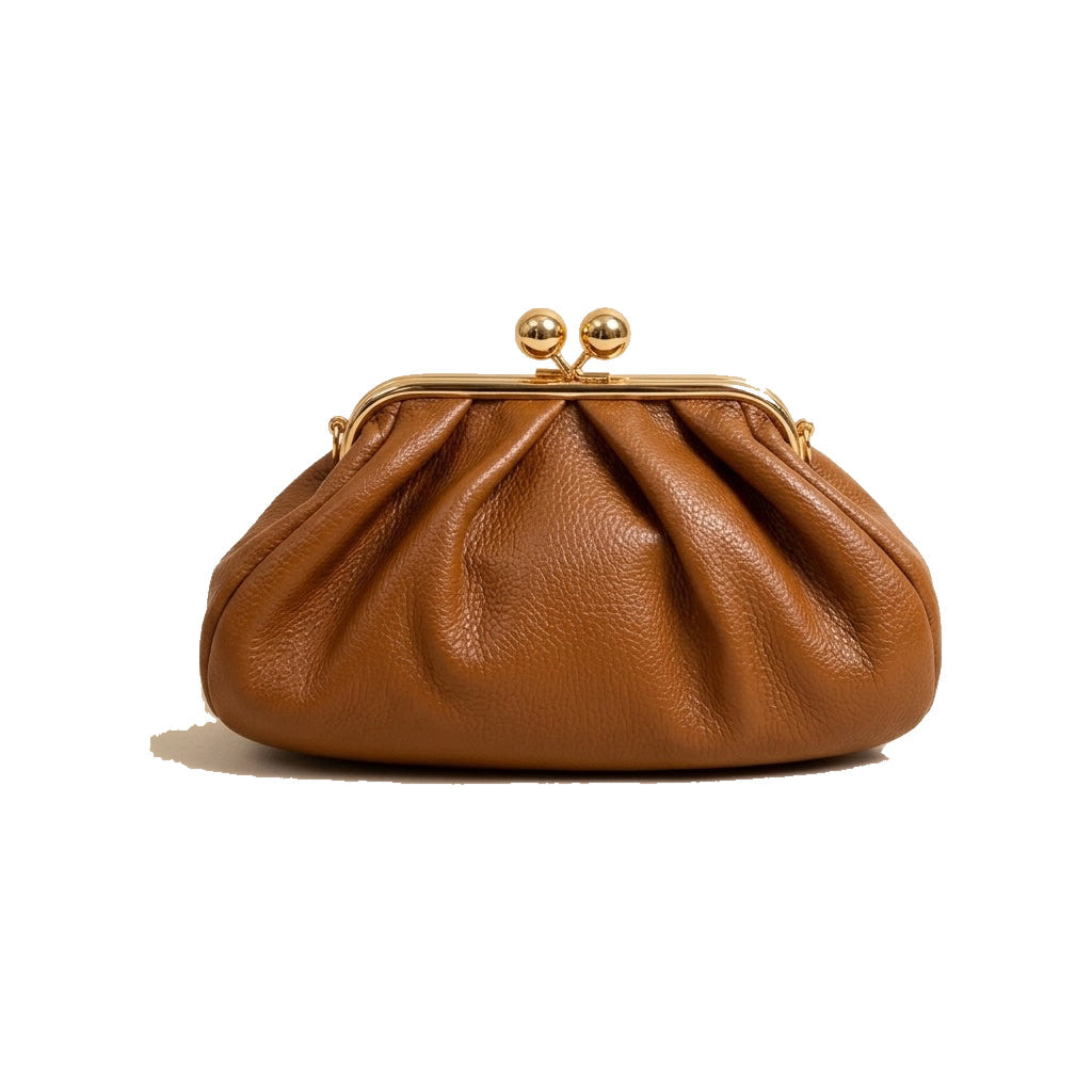 Mondieux Madame Mistery Xs leather bag in camel, still product view