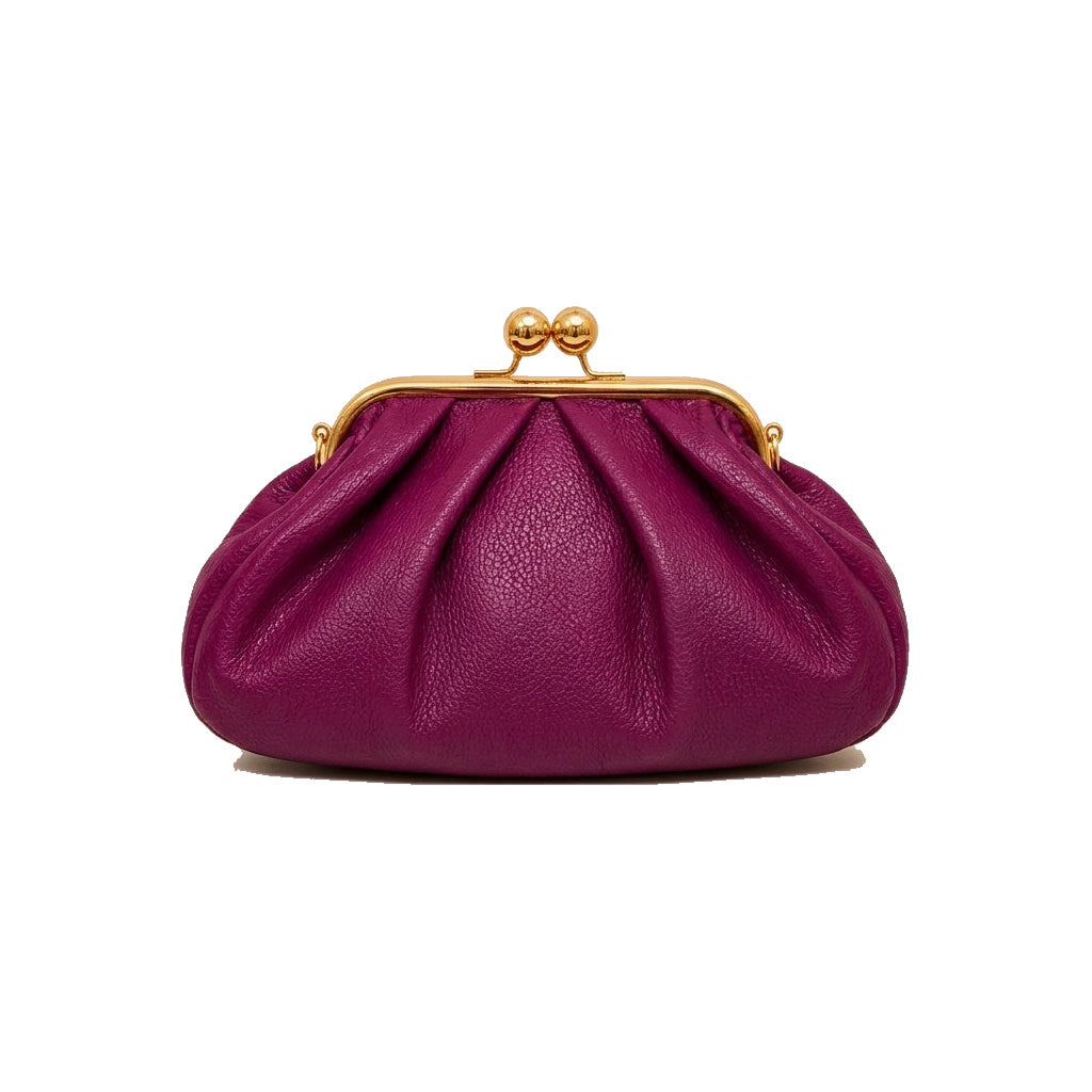 Mondieux Madame Mistery Xs leather bag in plum, still product view