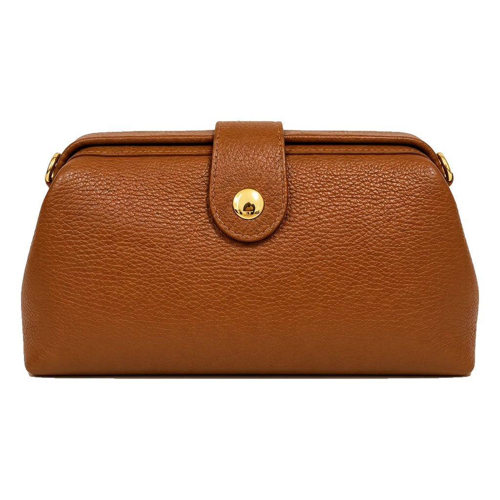 Mondieux Madame Rosanne leather bag in camel, still product view