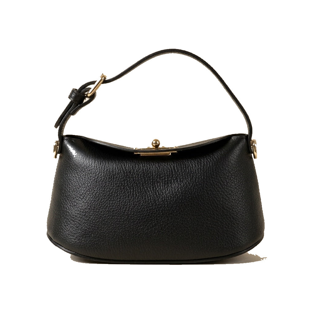Mondieux Madame Sammy leather bag in black, still product view