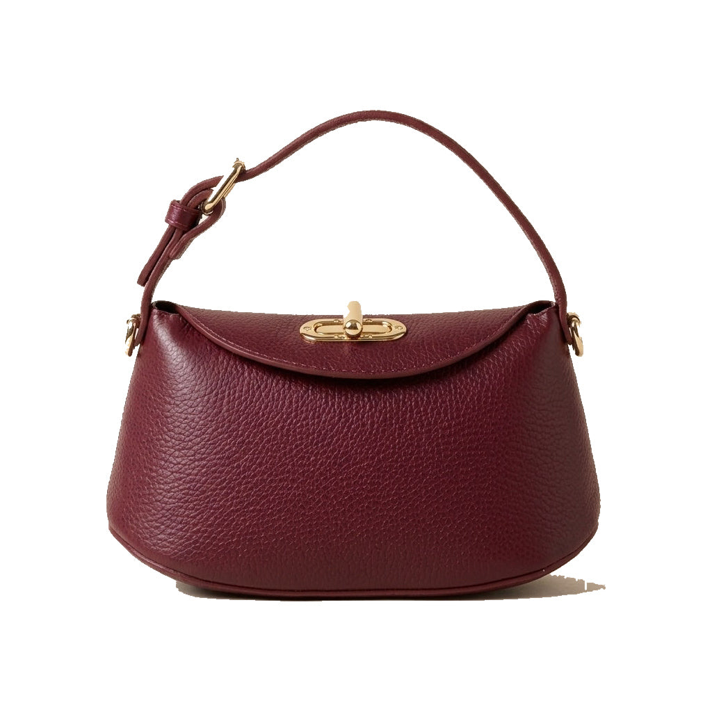 Mondieux Madame Sammy leather bag in bordeaux, still product view