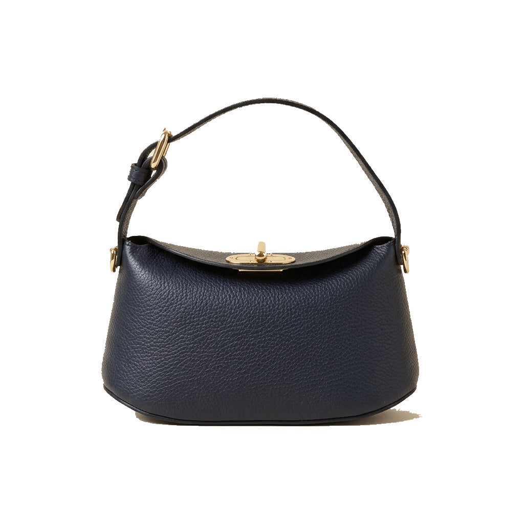 Mondieux Madame Sammy leather bag in navy, still product view