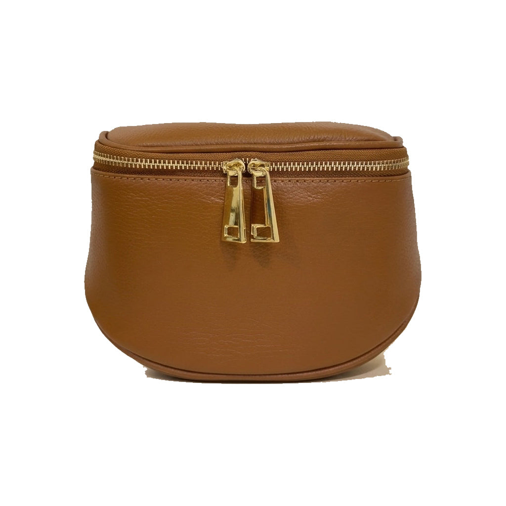 Mondieux Madame Sergio leather and suede bag in camel, still product view