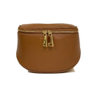Mondieux Madame Sergio leather and suede bag in camel, still product view