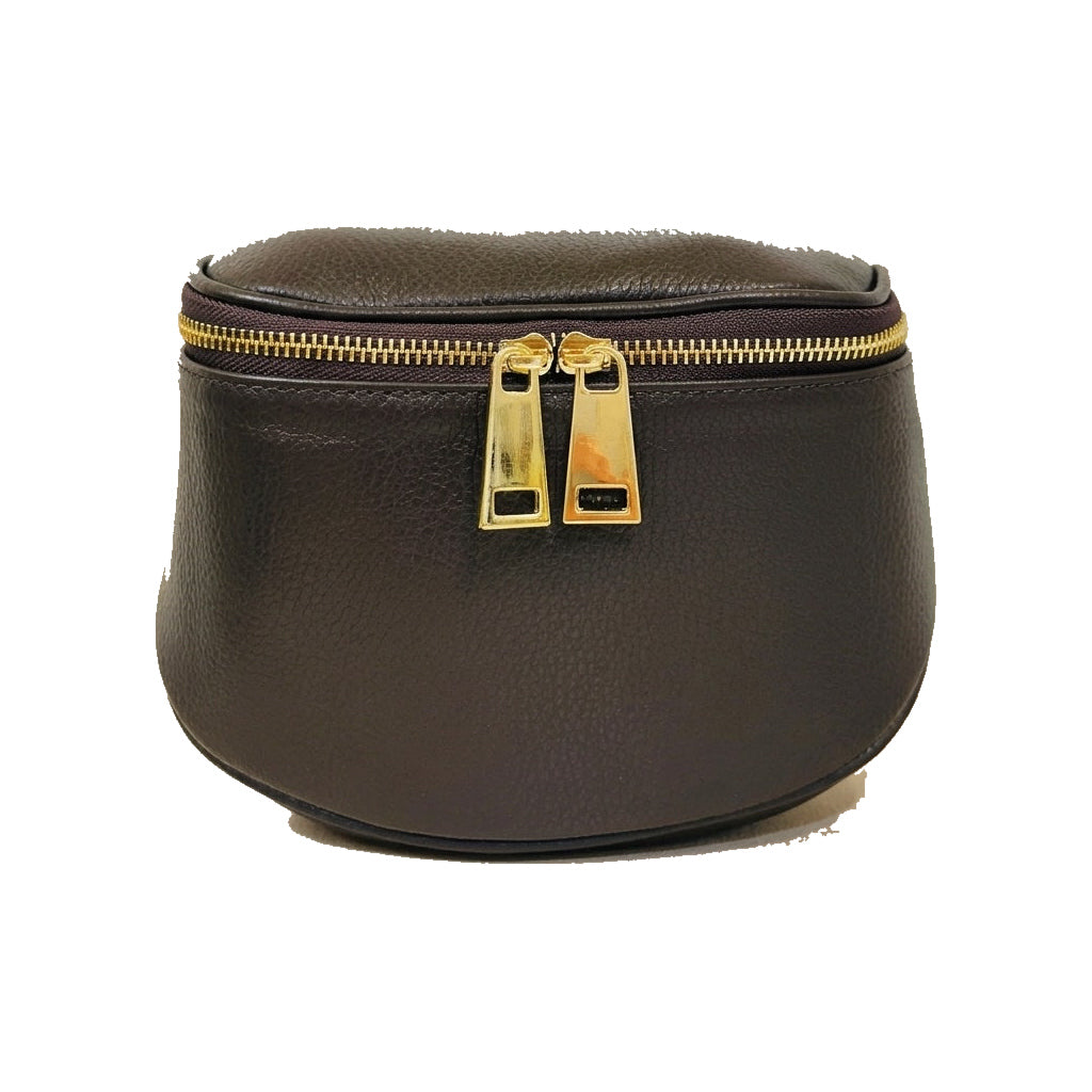 Mondieux Madame Sergio leather and suede bag in dark choco, still product view