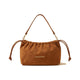 Mondieux Madame Stella suede bag in camel, still product view